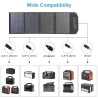 120W Solcellepanel - sammenleggbar hurtiglader - for telefon / kamera / laptop