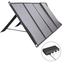 120W Solcellepanel - sammenleggbar hurtiglader - for telefon / kamera / laptop