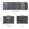 120W Solcellepanel - sammenleggbar hurtiglader - for telefon / kamera / laptop