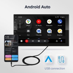 Autoradio Android 10 - 4GB-64GB - Bluetooth - AI - 8-core - CarPlay - 4G