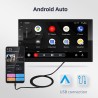 Auto-rádio Android 10 - 4GB-64GB - Bluetooth - AI - 8-core - CarPlay - 4G