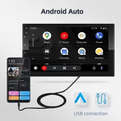 Rádio do carro Android 9 / 10 - 1GB-16GB - Bluetooth - câmera - CarPlay - MirrorLink
