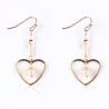 Hook gold earrings - heart / pearlsEarrings
