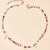 Colorful bead short necklace - with starsNecklaces