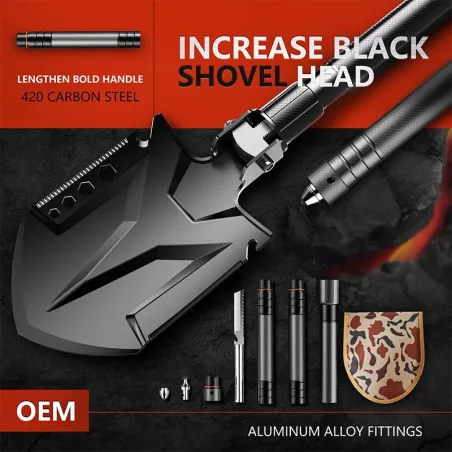 Wielofunkcyjna łopata inżynierska - składana - narzędzie militarne / survivalowe - zestawNarzędzia
