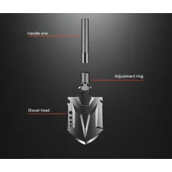 Multifunktionel ingeniørskovl - foldbar - militært / overlevelsesværktøj - sæt