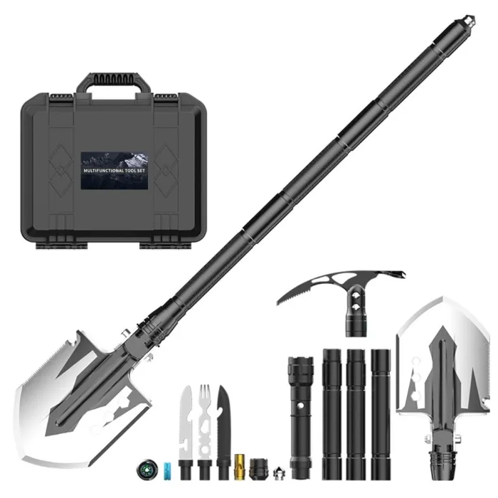 Multifunksjonell sammenleggbar spade - hage / overlevelse / camping verktøy - 76cm