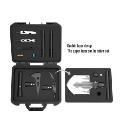 Multifunktionel foldeskovl - have- / overlevelses- / campingværktøj - 76cm