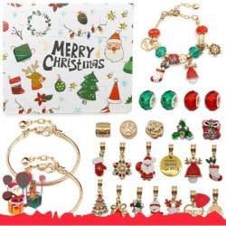 Calendrier de l'Avent de Noël - avec bijoux - kit de fabrication de bracelets - boucles d'oreilles