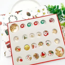 Jule-adventskalender - med smykker - armbåndlagingssett - øredobber