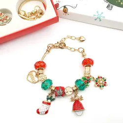 Jule-adventskalender - med smykker - armbåndlagingssett - øredobber