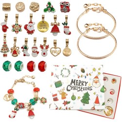 Jule-adventskalender - med smykker - armbåndlagingssett - øredobber