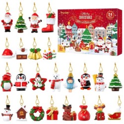 Calendrier de l'Avent de Noël - avec décorations de sapin de Noël à suspendre - 24 pièces