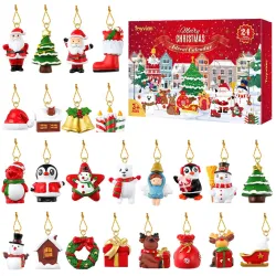 Weihnachts-Adventskalender - mit hängendem Christbaumschmuck - 24 Stück