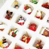 Christmas advent calendar - with hanging christmas tree ornaments - 24 piecesChristmas