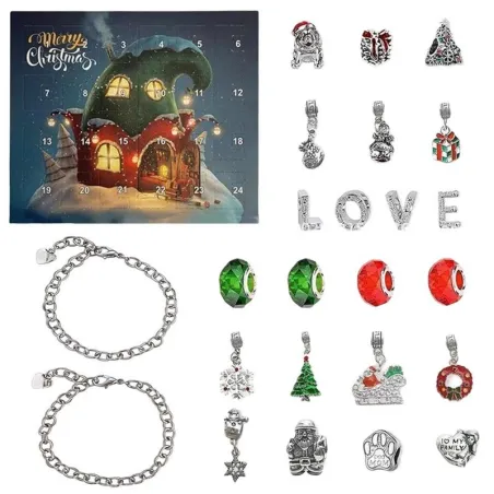 Jule-adventskalender - med armbåndlagingssett
