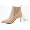 Botki na obcasie - elastyczne wsuwane buty - szpiczasty nosekButy Zimowe