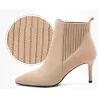 BotasBotines de tacón - zapatos sin cordones elásticos - punta en punta
