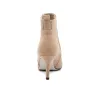 Ankelstøvletter med hæl - elastiske slip-on sko - spiss tå