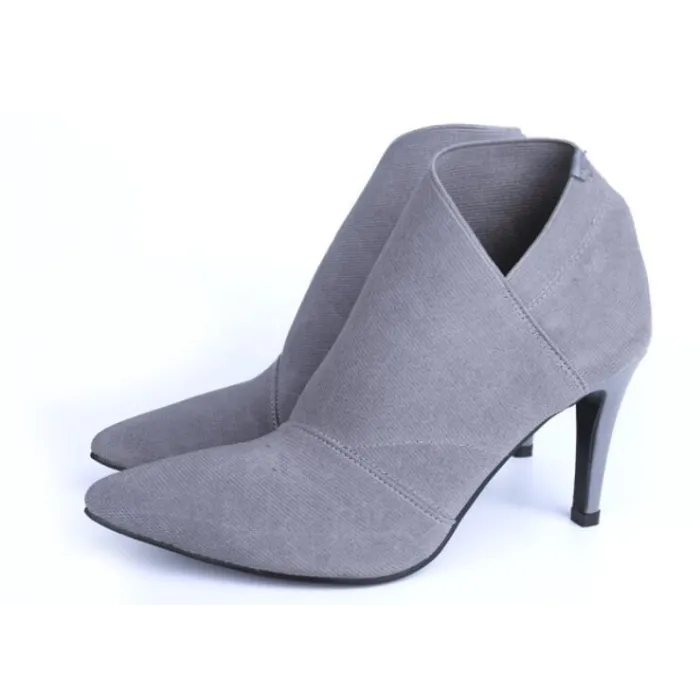 Slip on klack boots - spetsig tå