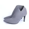 Slip on klack boots - spetsig tå