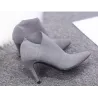 Slip on klack boots - spetsig tå