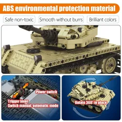 Char électrique militaire - télécommande - blocs de construction - jouet RC - 759 pièces