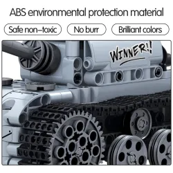 Military electric tank - building blocks - touch power switch - educational toy - 378 piecesConstruction