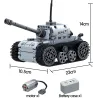 Military electric tank - building blocks - touch power switch - educational toy - 378 piecesConstruction