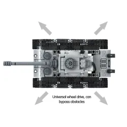 Char électrique militaire - blocs de construction - interrupteur tactile - jouet éducatif - 378 pièces