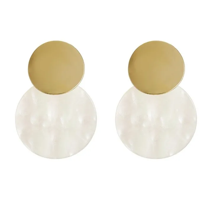 AretesPendientes elegantes de doble círculo