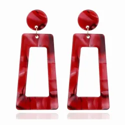 Boucles d'oreilles longues géométriques