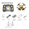 RC drone - mini lomme quadcopter - HD kamera - WIFI - FPV - samlelegetøj
