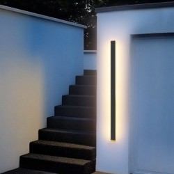 Candeeiro de parede exterior impermeável - lâmpada LED longa de alumínio