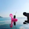 Oppblåsbar flamingo - bassengdrikkeholder - flytende leketøy - 10 stk