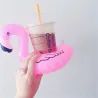 Oppblåsbar flamingo - bassengdrikkeholder - flytende leketøy - 10 stk