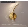 Moderne LED væglampe - gyldne vinger design - indendørs