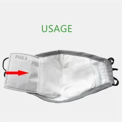 Filtros de máscara facial - carvão ativado - PM25 - 5 camadas - anti-poeira - antibacteriano