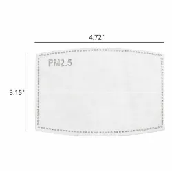 Filtri mascherine - carbone attivo - PM25 - 5 strati - antipolvere - antibatterico