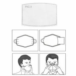 Mascarillas bucalesFiltros de máscara facial - carbón activado - PM25 - 5 capas - antipolvo - antibacteriano
