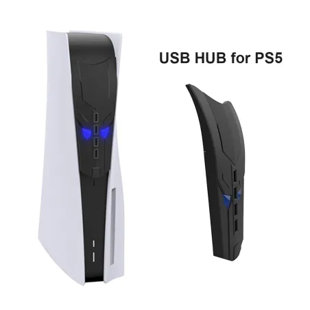USB HUB for PS5 - 4 porter - splitter - utvider