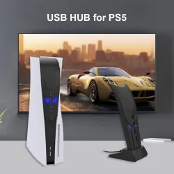 USB HUB för PS5 - 4 portar - splitter - expander