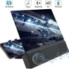 12 tuumaa - Näytön vahvistin - 3D-lasisuurennuslasi Bluetooth-kaiuttimella - älypuhelimelle