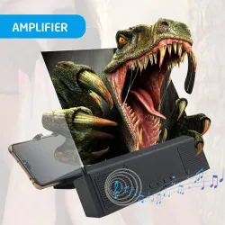 12 Tommer - Skjermforsterker - 3D glasslupe med Bluetooth-høyttaler - for smarttelefon