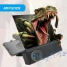 Accesorios12 Pulgadas - Amplificador de pantalla - Lupa de cristal 3D con altavoz Bluetooth - para smartphone