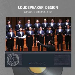 Accesorios12 Pulgadas - Amplificador de pantalla - Lupa de cristal 3D con altavoz Bluetooth - para smartphone