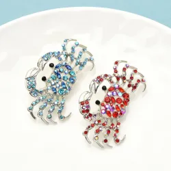 Granchio di strass - spilla