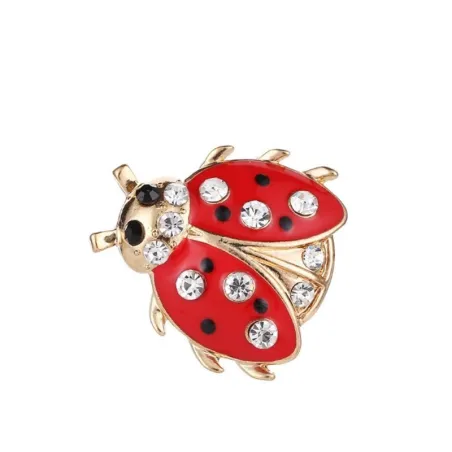 Marihønebrosje med rhinestones