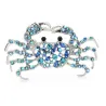 Strass-Krabbe - Brosche