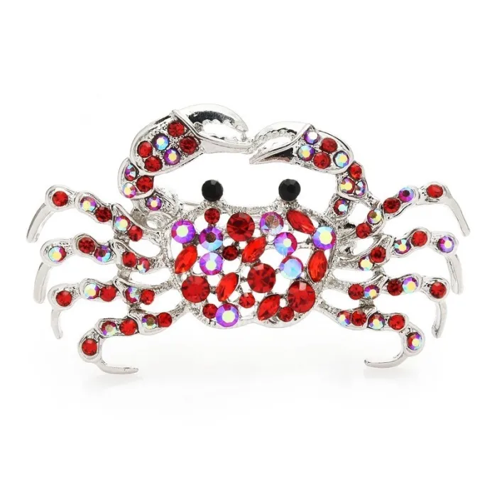 Granchio di strass - spilla